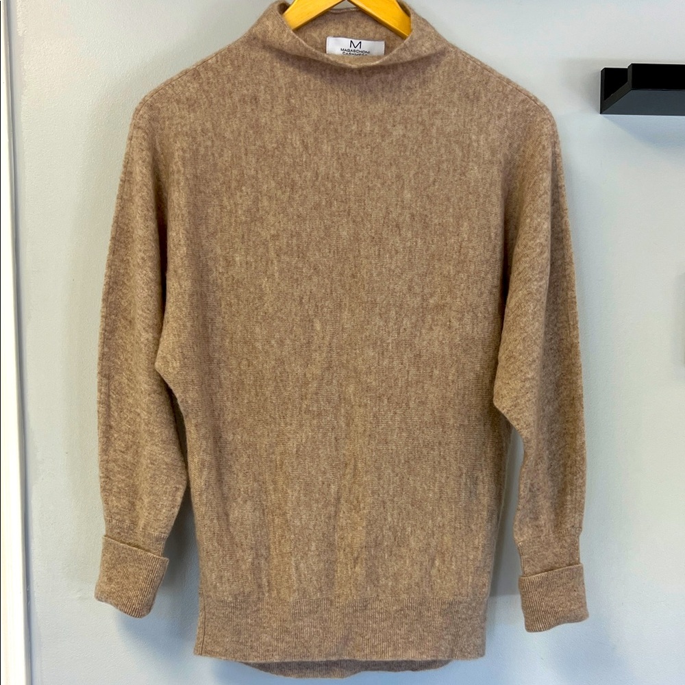 Magaschoni Tan Turtleneck Sweater